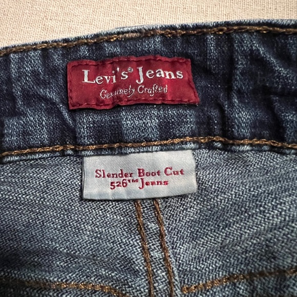 Women LEVI’S Jeans Slender boot Cut 526 Jeans  12M - Picture 3 of 5